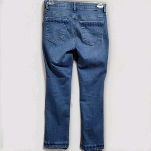 JAG Ruby Straight Embroidered Jeans Size 8/30 x 29 Tummy Control Elastic Waist